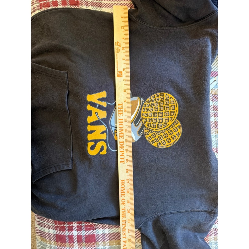 Vans Mens Black Waffle Toaster Graphic Hoodie Sweatshirt Off The Wall - Picture 5 of 9